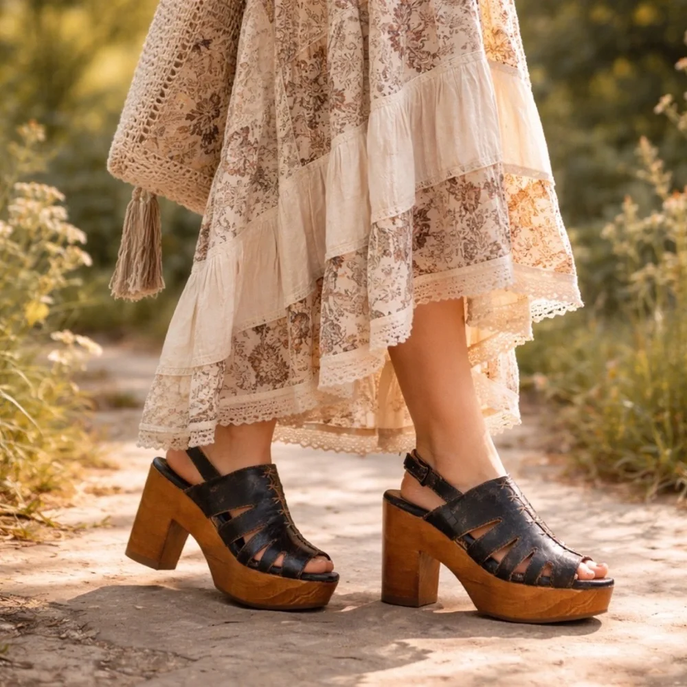 Bed Stu Fontella Leather Platform Sandals Women’s Size 9.5 NWT - Picture 10 of 10